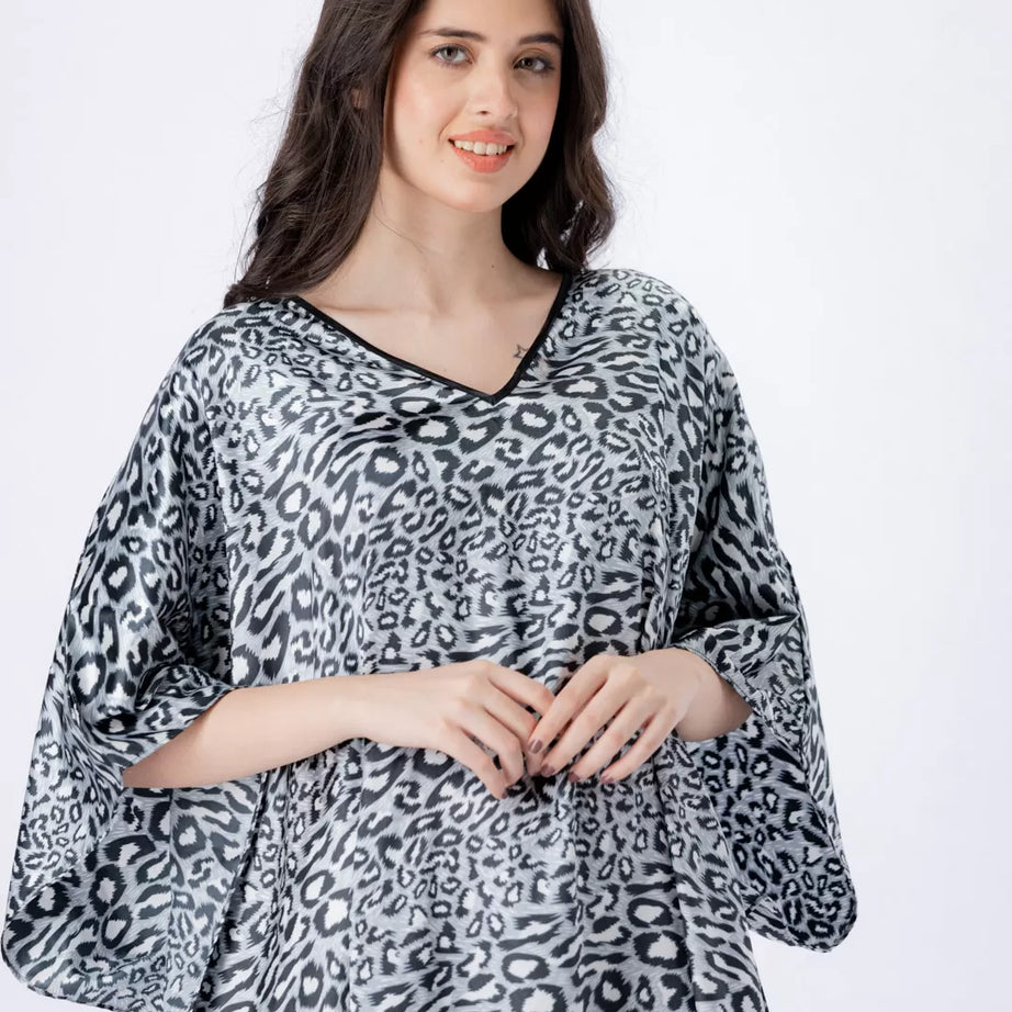 Valerie nightwear/sleepwear kaftan dress is specially designed for women who prefer a simple modern casual style