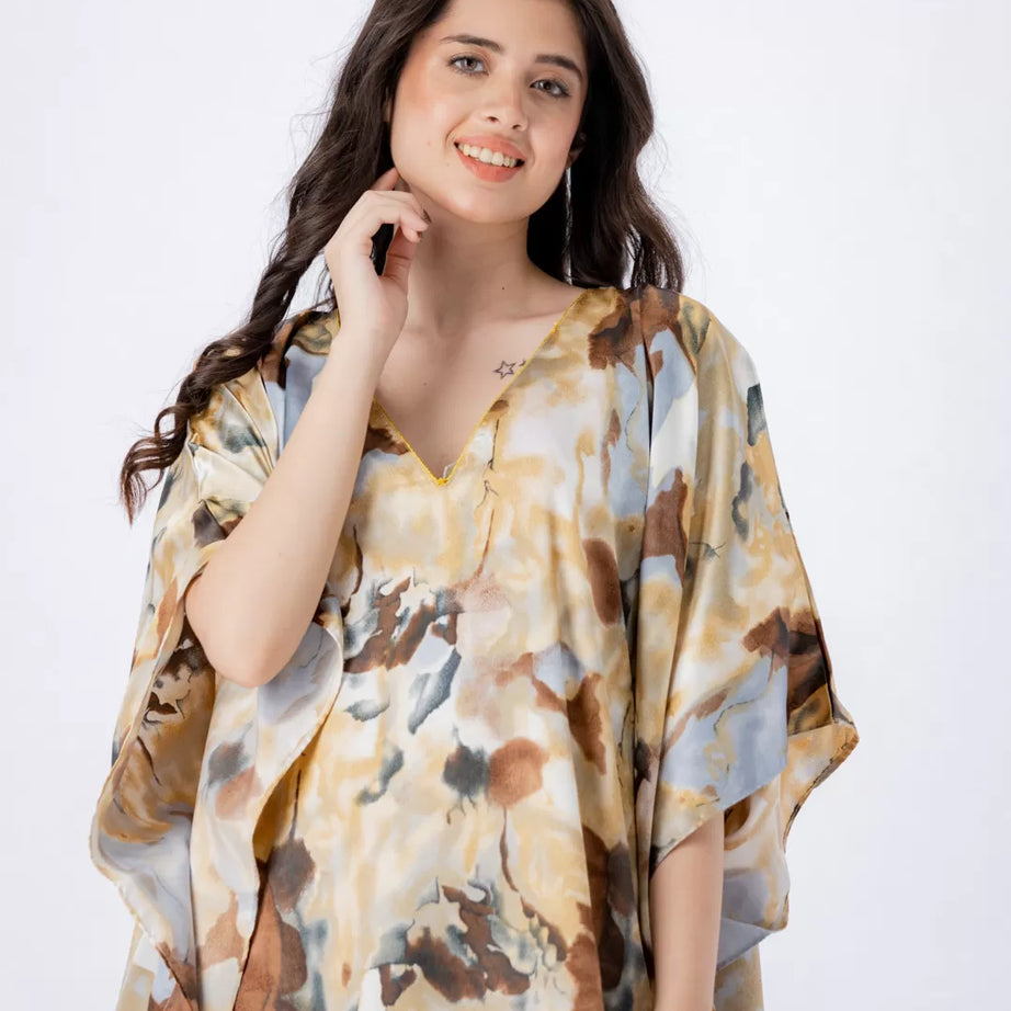 Valerie nightwear/sleepwear kaftan dress is specially designed for women who prefer a simple modern casual style - Oshi.pk - Buy & Sell Online
