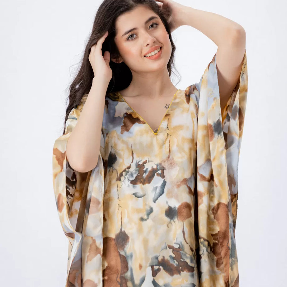 Valerie nightwear/sleepwear kaftan dress is specially designed for women who prefer a simple modern casual style - Oshi.pk - Buy & Sell Online