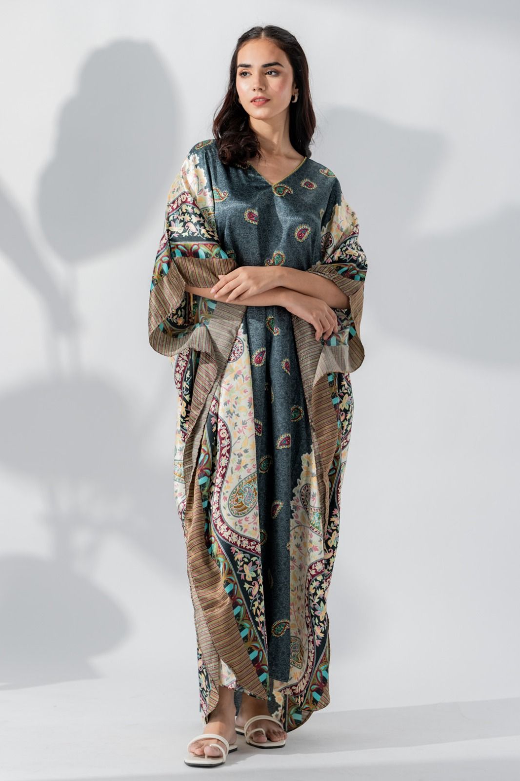 Valerie Silky Satin Caftan Women Night Dress - Oshi.pk - Buy & Sell Online