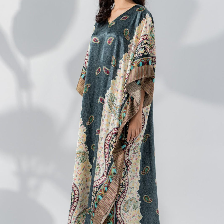 Valerie Silky Satin Caftan Women Night Dress - Oshi.pk - Buy & Sell Online