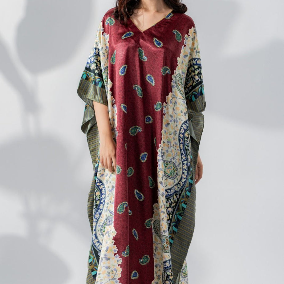Valerie Silky Satin Caftan Women Night Dress - Oshi.pk - Buy & Sell Online