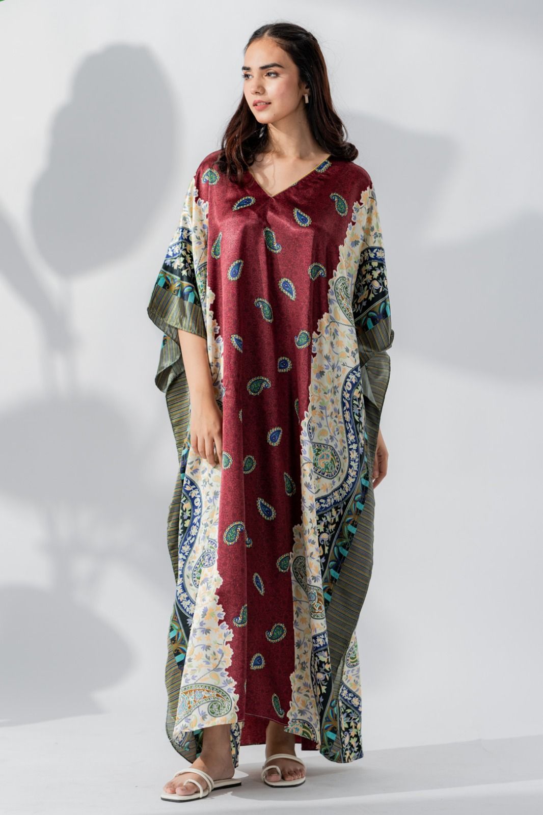 Valerie Silky Satin Caftan Women Night Dress - Oshi.pk - Buy & Sell Online