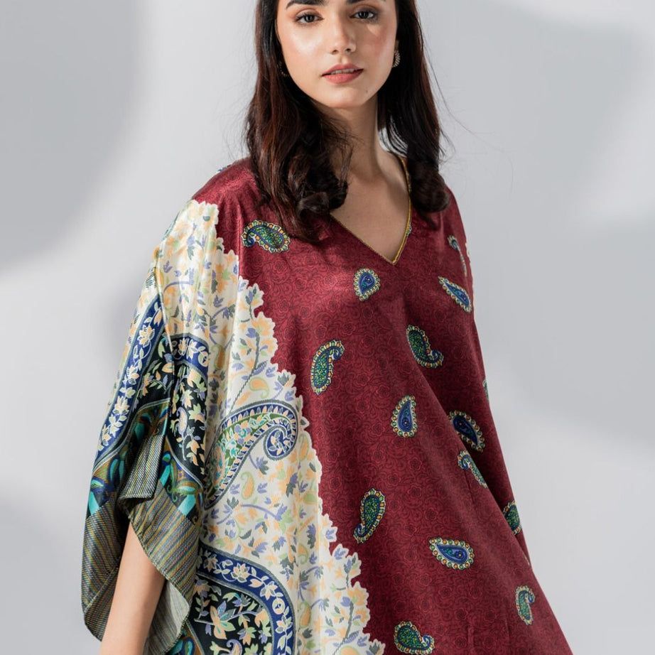 Valerie Silky Satin Caftan Women Night Dress - Oshi.pk - Buy & Sell Online