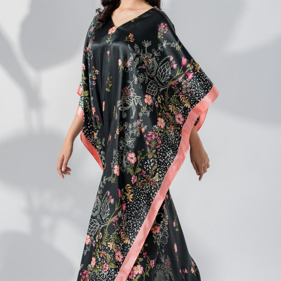 Valerie Silky Satin Caftan Women Night Dress - Oshi.pk - Buy & Sell Online