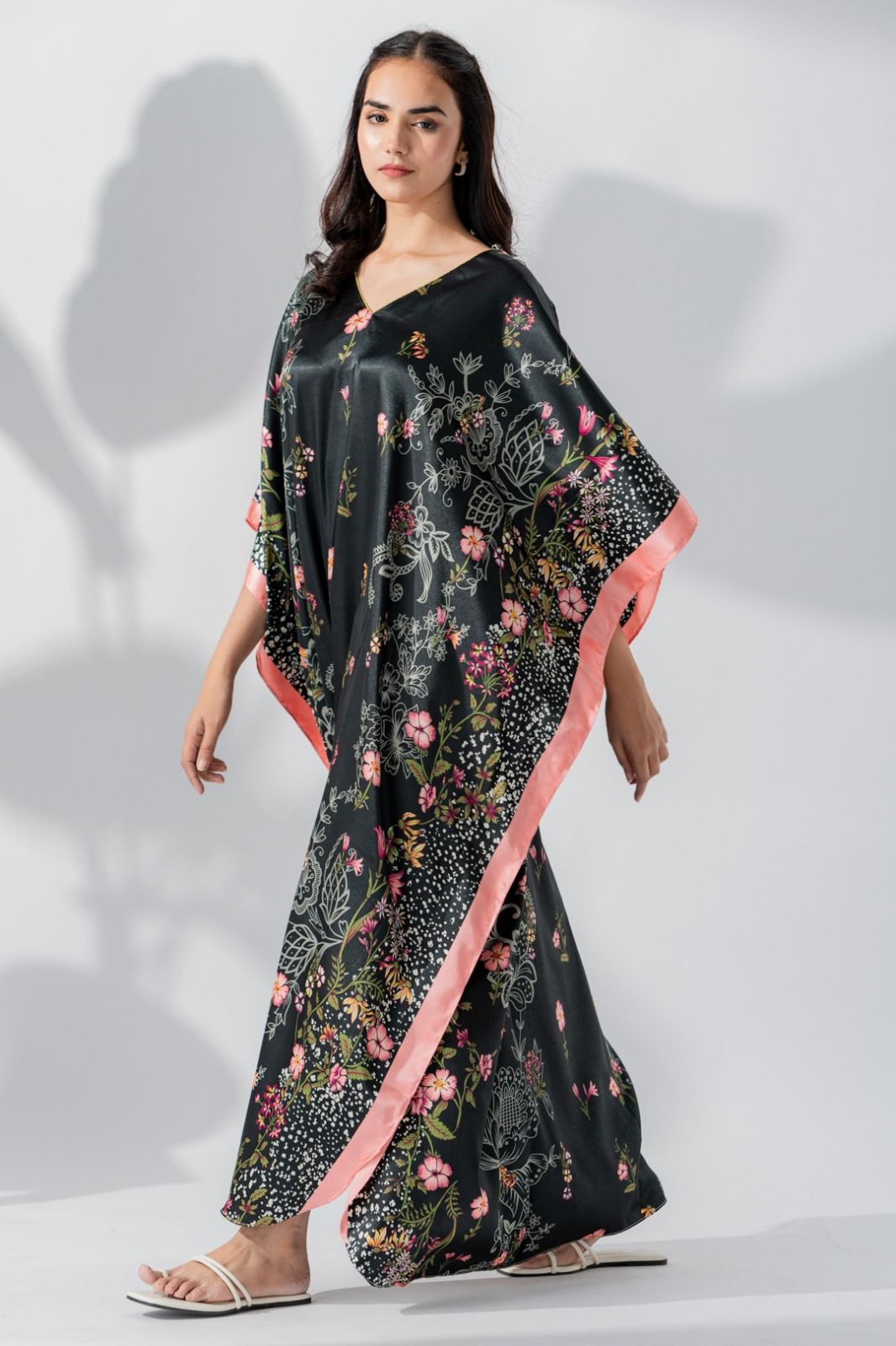 Valerie Silky Satin Caftan Women Night Dress - Oshi.pk - Buy & Sell Online