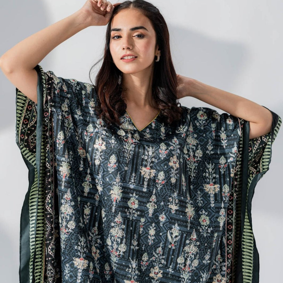 Valerie Silky Satin Caftan Women Night Dress - Oshi.pk - Buy & Sell Online