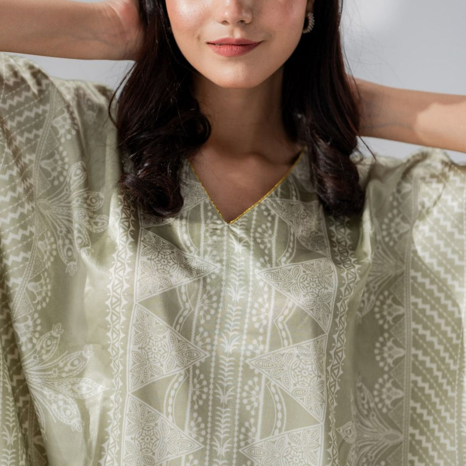 Valerie Silky Satin Caftan Women Night Dress - Oshi.pk - Buy & Sell Online