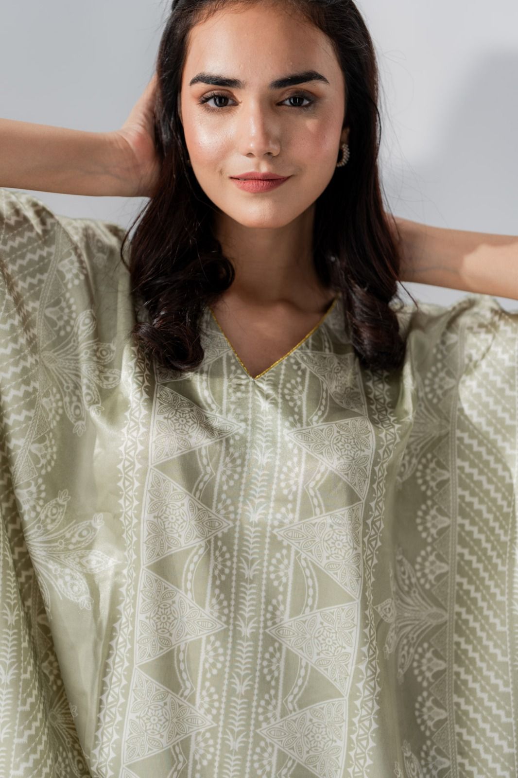 Valerie Silky Satin Caftan Women Night Dress - Oshi.pk - Buy & Sell Online