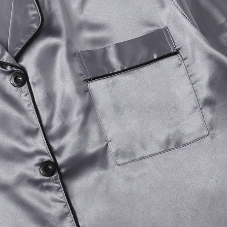 Valerie Women’s Contrast Pipping Satin Short PJ Set /Nightdress Silky/ Night Suit For Women’s - Oshi.pk - Buy & Sell Online