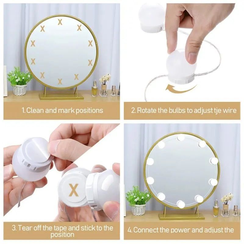 Vanity Mirror Light LED Bulbs For Makeup Mirror Stand (10 Bulbs) - Oshi.pk - Buy & Sell Online