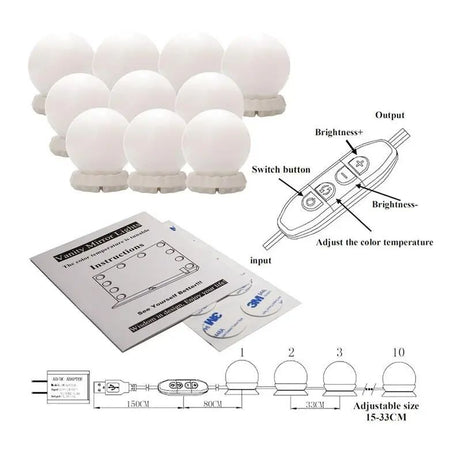 Vanity Mirror Light LED Bulbs For Makeup Mirror Stand (10 Bulbs) - Oshi.pk - Buy & Sell Online