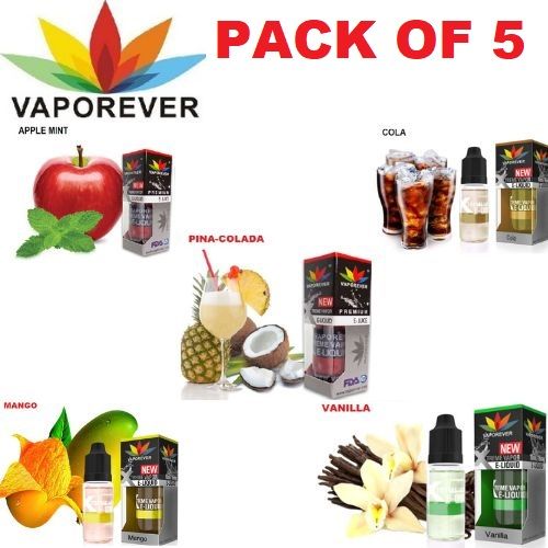 Vaporever E-Liquid Vape Juice 10ml in 0mg, Nicotine Vapor(PACK OF 5) - Oshi.pk - Buy & Sell Online