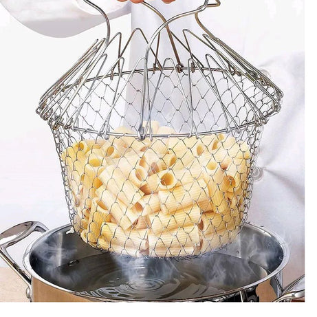 Vegetable Frying, Foldable Strainer, Chef Basket 12 IN 1 - Oshi.pk - Buy & Sell Online