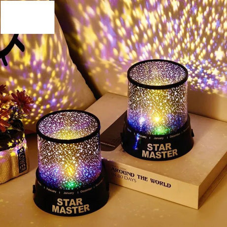Vimite Star Master LED Starry Sky Projector Lamp Battery Operation Galaxy Stars Moon Rotating Music Night Light Room Bedroom Decoration Table Lamp For - Oshi.pk - Buy & Sell Online