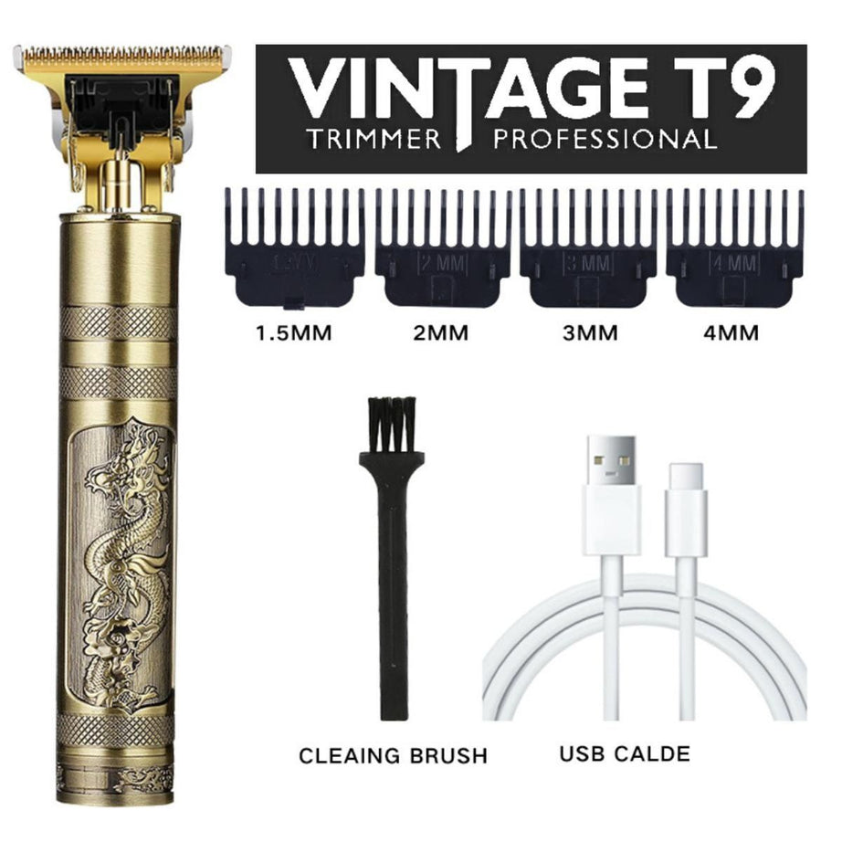VINTAGE T9 Dragon Style Metal Rechargeable Electric Hair Clipper Cutting Machine Professional Hair Barber Trimmer - Oshi.pk - Buy & Sell Online