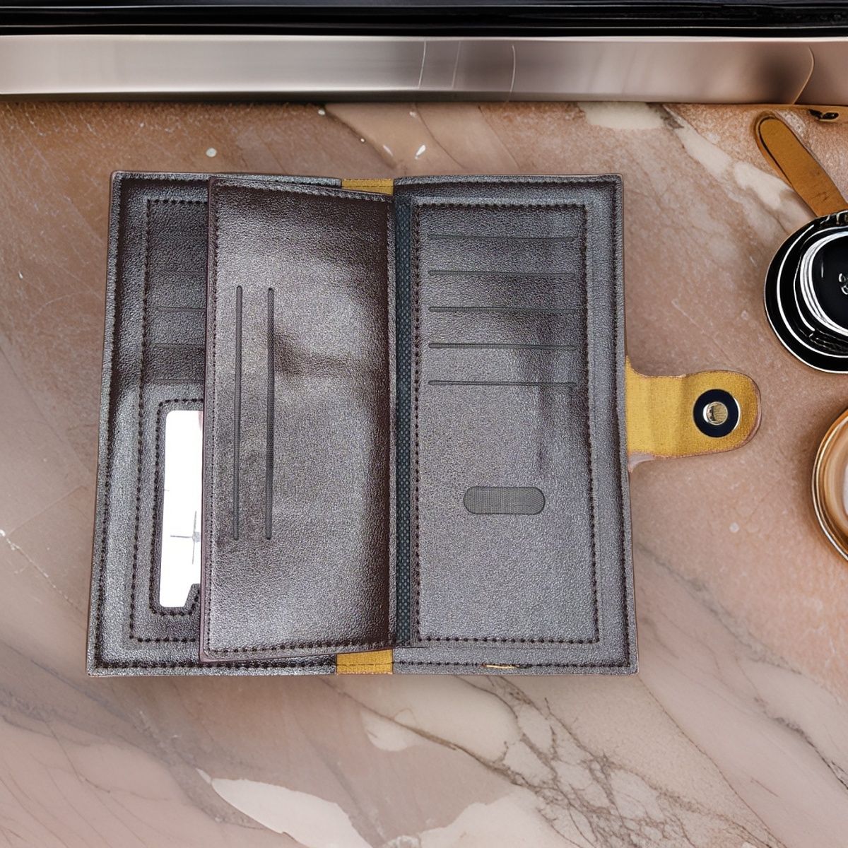 VORPE Men's Fashion Long Purse Soft Leather Waist Large Capacity Mobile Wallet - Oshi.pk - Buy & Sell Online