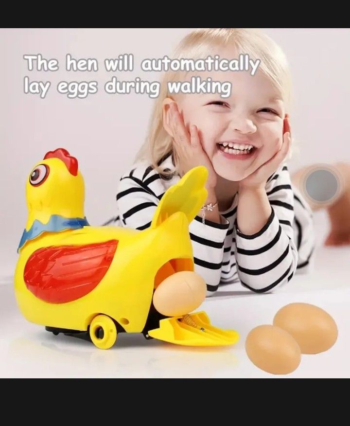 Walking Hen Laying Eggs Battery Operated Toy with music and lights - Oshi.pk - Buy & Sell Online
