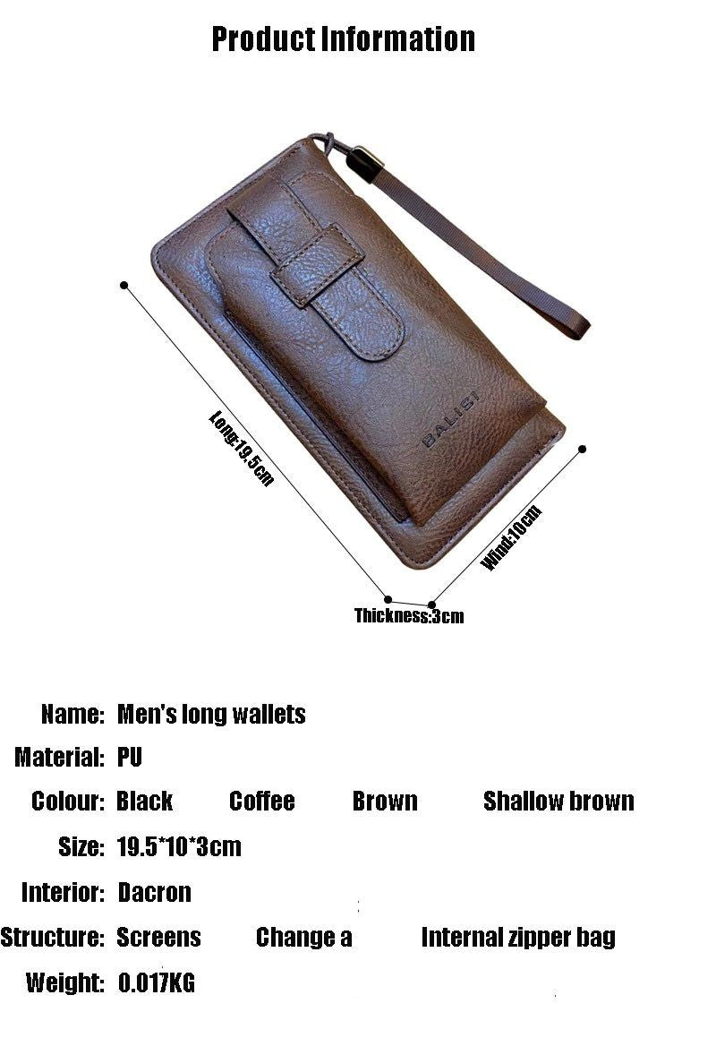 Wallets Fashion Clutch Male Wallet Phone Men Wristlet Men Clutch Bags Coin Purse Men's Wallet Leather Male Purse - Oshi.pk - Buy & Sell Online