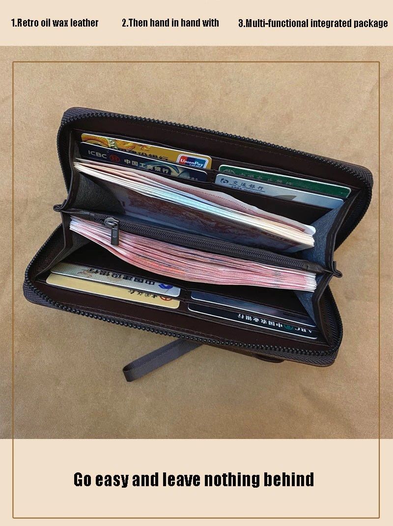 Wallets Fashion Clutch Male Wallet Phone Men Wristlet Men Clutch Bags Coin Purse Men's Wallet Leather Male Purse - Oshi.pk - Buy & Sell Online