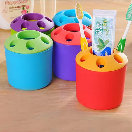 Washroom Accessories Candy-Colored Multi-Purpose Toothbrush Holder - Oshi.pk - Buy & Sell Online