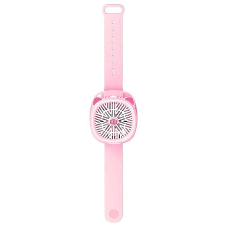 Watch Fan Cartoon with Wrist Strap Rechargeable 3 Levels Adjustable Handheld Fan for TravelLow - Oshi.pk - Buy & Sell Online