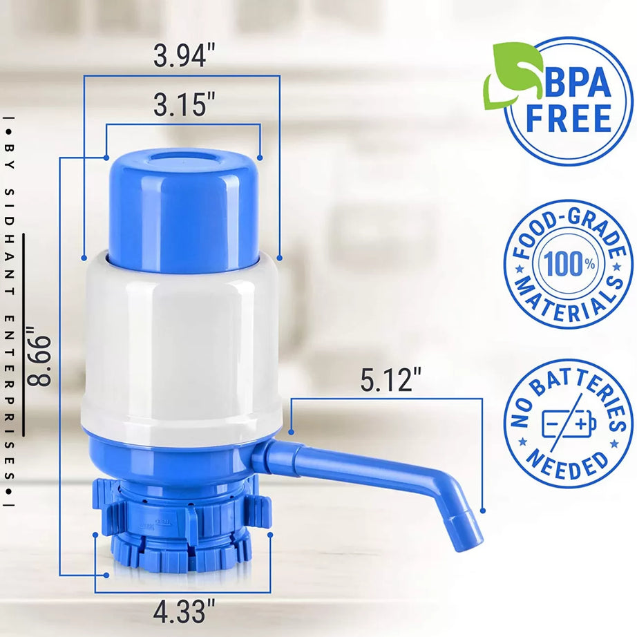 Water Bottles Pump Manual Water Bottle Pump, Easy Drinking Water Pump, Easy Portable Manual Hand Press Dispenser Water Pump Blue - Oshi.pk - Buy & Sell Online