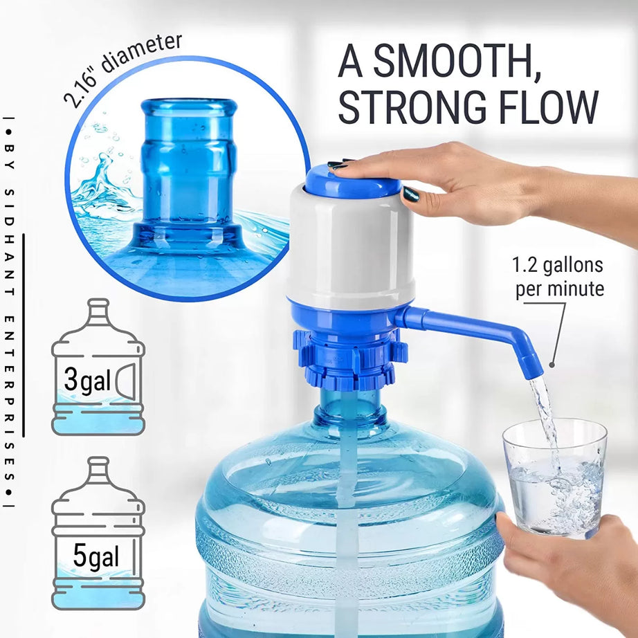 Water Bottles Pump Manual Water Bottle Pump, Easy Drinking Water Pump, Easy Portable Manual Hand Press Dispenser Water Pump Blue - Oshi.pk - Buy & Sell Online