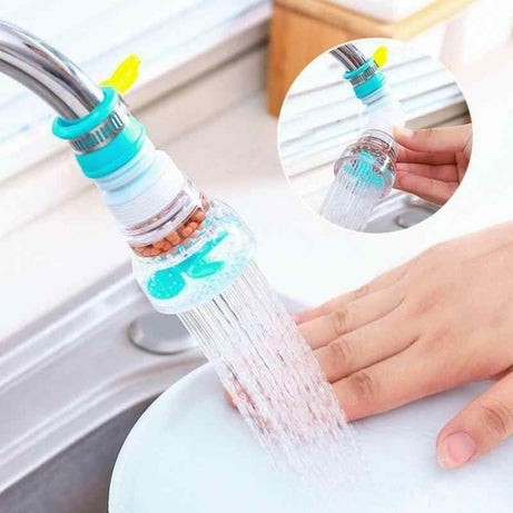Water Saving Kitchen Tap Aerator Swiveling Fan Children Guide Groove Baby Hand Washing Fruit Vegetable Faucet Extender 360° Rotating - Oshi.pk - Buy & Sell Online