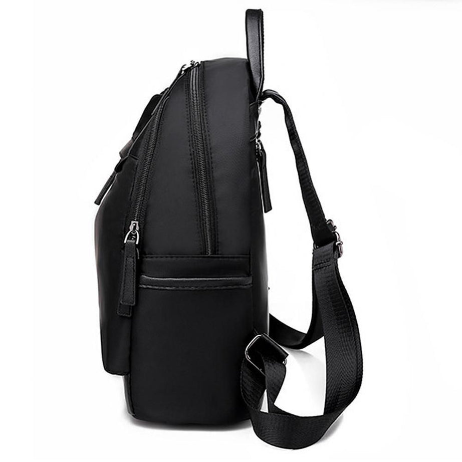 waterproof and durable solid color double zipper casual fashion backpack school bag bag with headphone jack - Oshi.pk - Buy & Sell Online