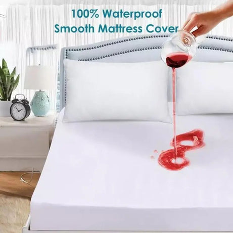 Waterproof Double Bed Mattress Cover Material Cotton Color Random 6 By 6.5 Feet - Oshi.pk - Buy & Sell Online
