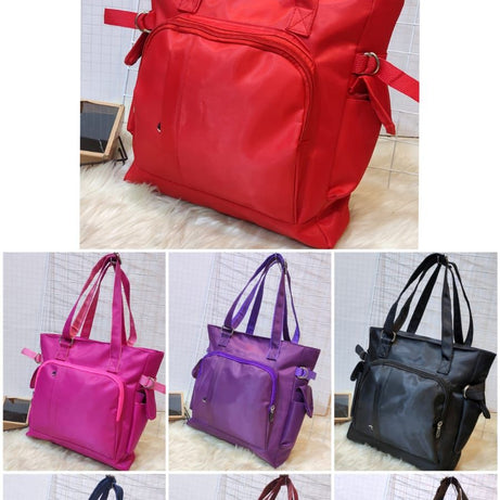 Waterproof Nylon Multi Pocket Shoulder Bags For Women, black - Oshi.pk - Buy & Sell Online