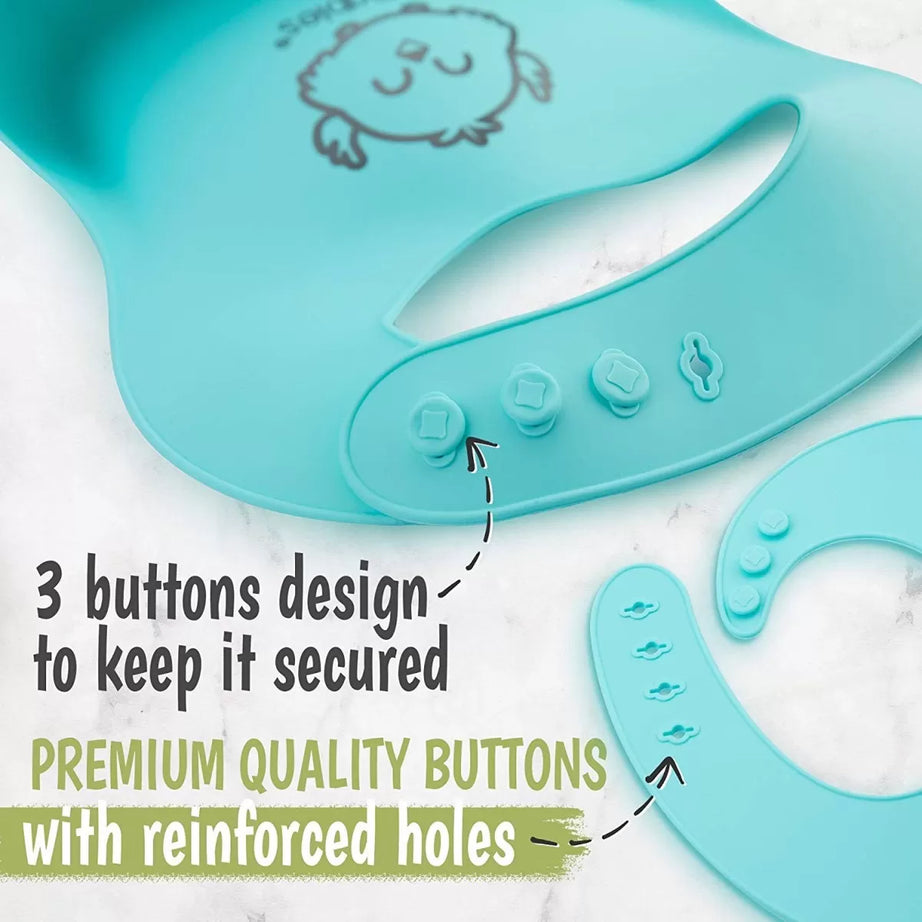 Waterproof Silicone Baby Bib Feeding Baby Bibs Easily Wipe Clean Comfortable Soft For Girls And Boy Cartoon Bib For Babies And Toddlers Napkins