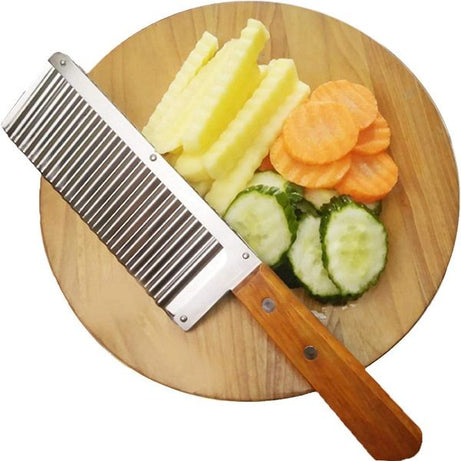 Wavy Crinkle Cutters Cutting French Fry Slicer Stainless Steel Knife - Oshi.pk - Buy & Sell Online