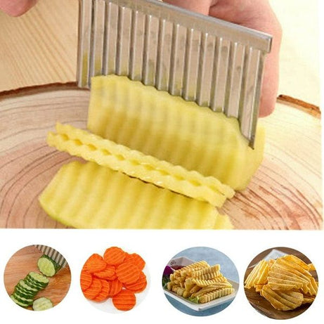 Wavy Crinkle Cutters Cutting French Fry Slicer Stainless Steel Knife - Oshi.pk - Buy & Sell Online