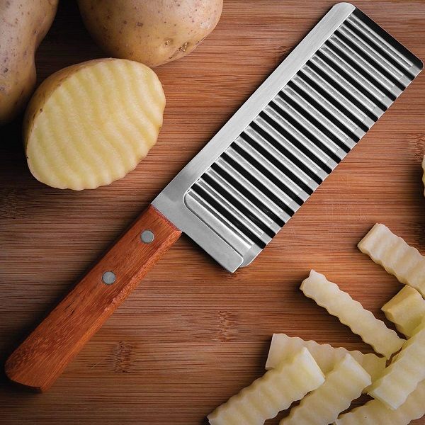 Wavy Crinkle Cutters Cutting French Fry Slicer Stainless Steel Knife - Oshi.pk - Buy & Sell Online