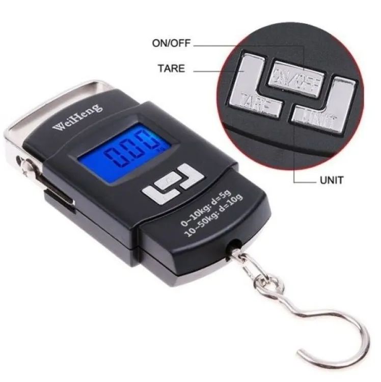Imported Portable Electronic Digital Hook Scale Hanging Scale Fishing Scale Luggage Bag Scale Digital Pocket Scale Digital Kitchen Scale Digital Weight - Oshi.pk - Buy & Sell Online
