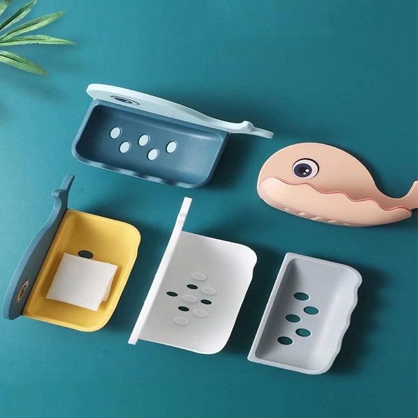 Whale Shape Wall Mounted Soap Tray Whale Sponge Holder - Oshi.pk - Buy & Sell Online