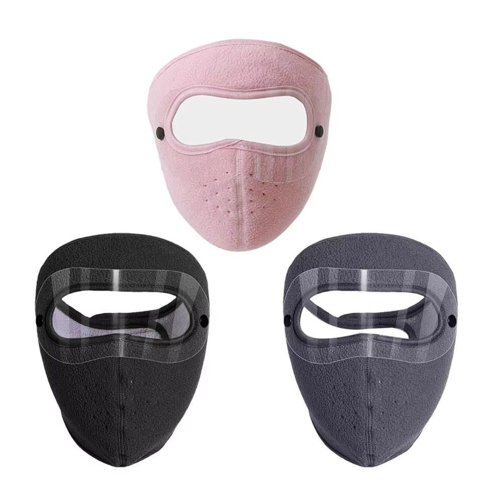 Windproof Anti Dust Full Face Masks Cycling Ski Breathable Masks Eye HD Anti Fog Goggles Hood Cover Winter Warm Hat Caps - Oshi.pk - Buy & Sell Online