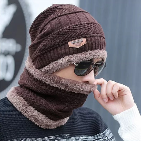 Winter Cap With Neck Warmer Beanie Full Set