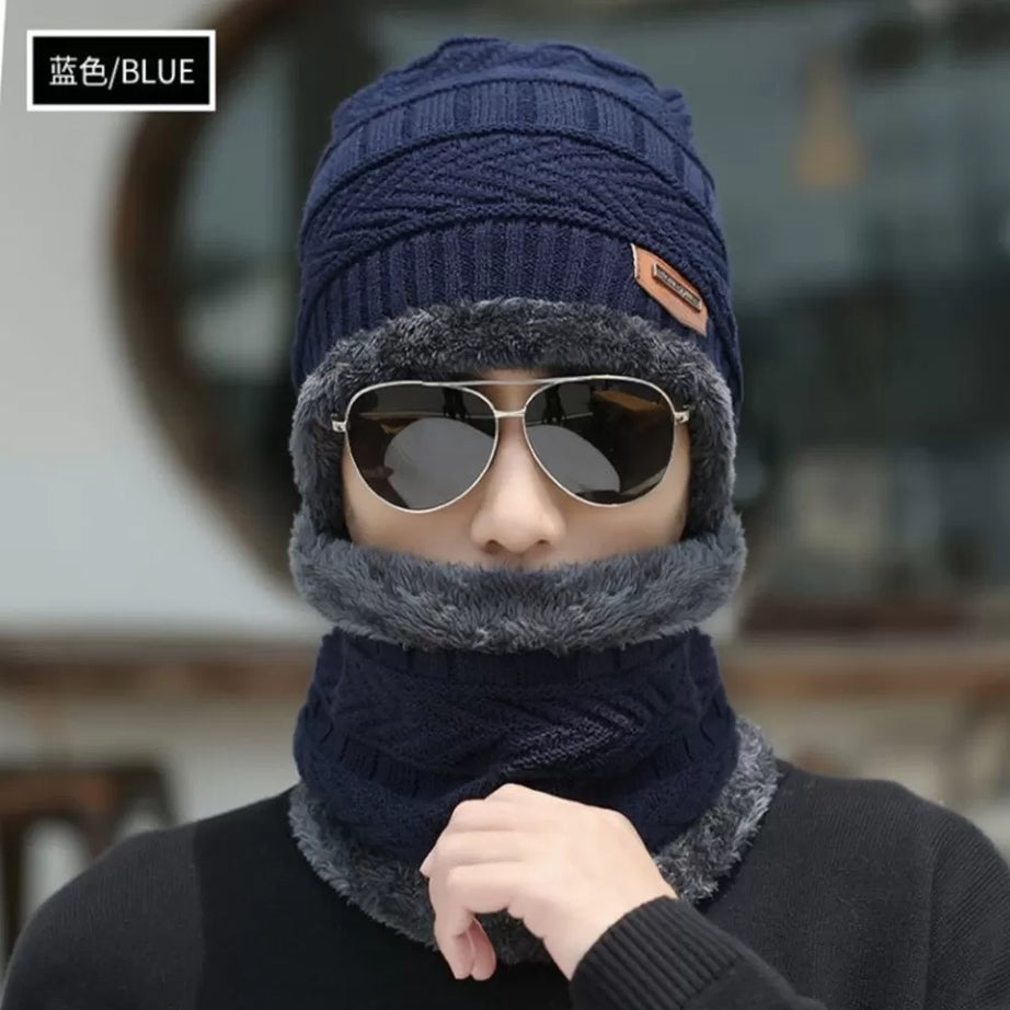 Winter Cap With Neck Warmer Beanie Full Set