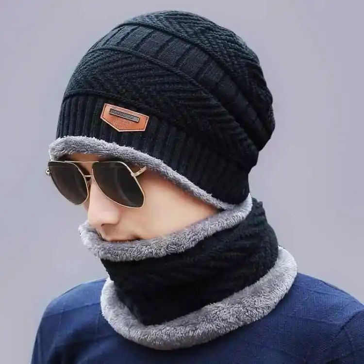 Winter Cap With Neck Warmer Beanie Full Set - Oshi.pk - Buy & Sell Online