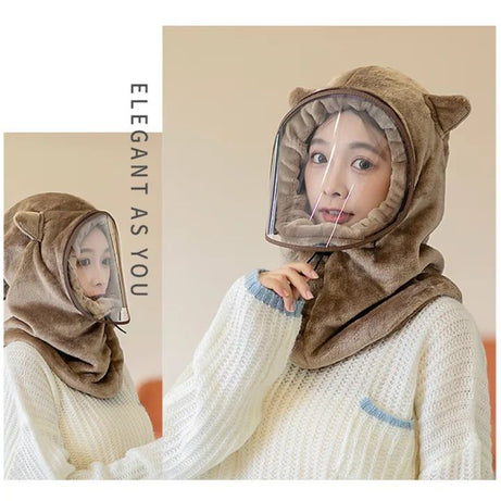 Winter face hoody Women Ear Cap Lightweight Full Protection Thick Cap - Oshi.pk - Buy & Sell Online
