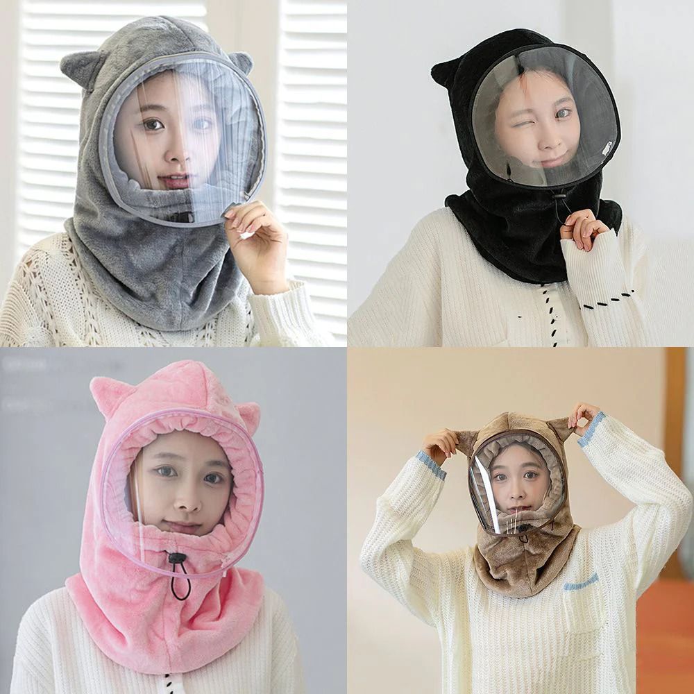 Winter face hoody Women Ear Cap Lightweight Full Protection Thick Cap - Oshi.pk - Buy & Sell Online