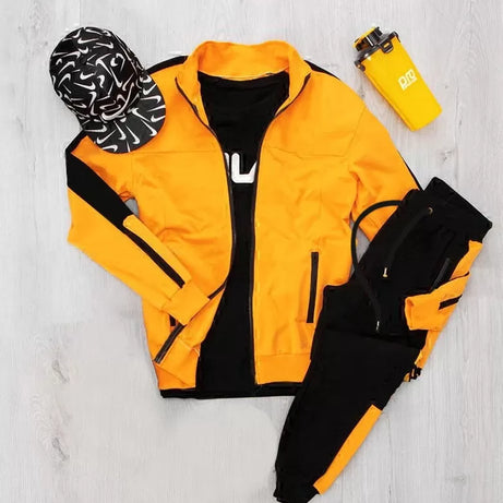 Winter Strip Style Tracksuit For Men