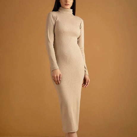 Wintsfield Highneck Bodycon Dress (Skin)