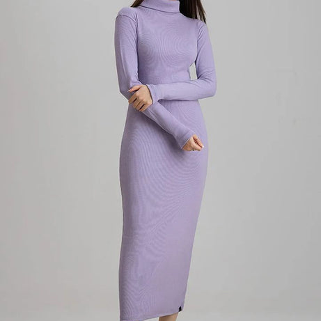 Wintsfield Highneck Bodycon Dress (Lavender) - Oshi.pk - Buy & Sell Online