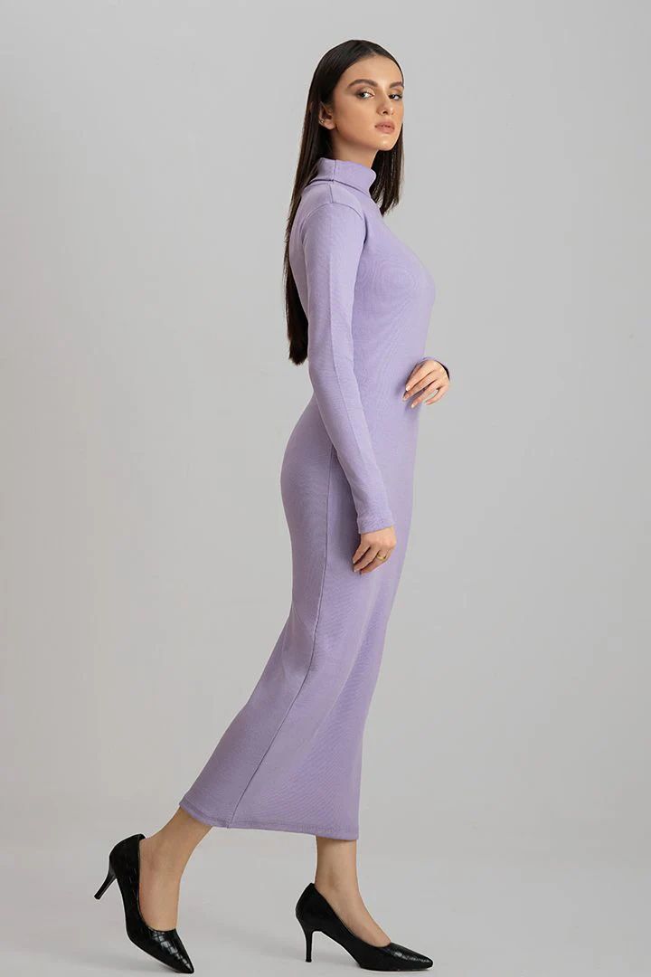 Wintsfield Highneck Bodycon Dress (Lavender) - Oshi.pk - Buy & Sell Online