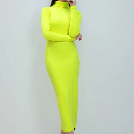 Wintsfield Highneck Bodycon Dress (Neon) - Oshi.pk - Buy & Sell Online