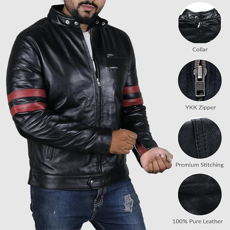 Wintsfield Mens Genuine Lambskin Leather Jacket - Oshi.pk - Buy & Sell Online